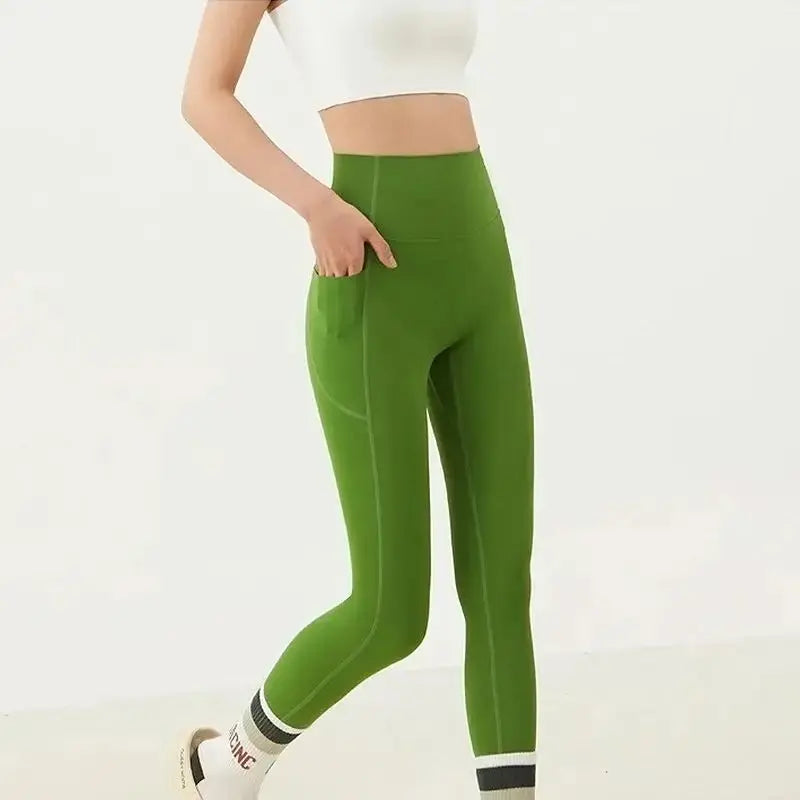 High Waist Yoga Leggings Women Soft With Pockets Sports Leggings Tights Fitness Gym Elastic Pants High Quality Sport Leggings luxecrown.co.uk