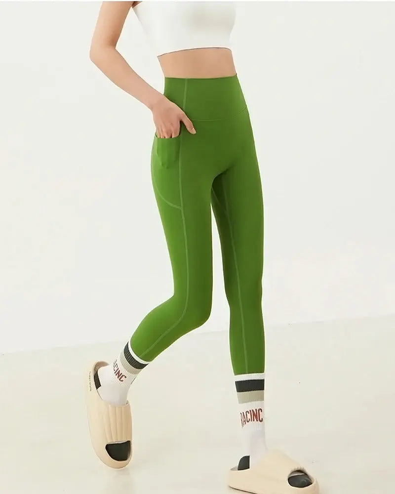 High Waist Yoga Leggings Women Soft With Pockets Sports Leggings Tights Fitness Gym Elastic Pants High Quality Sport Leggings luxecrown.co.uk