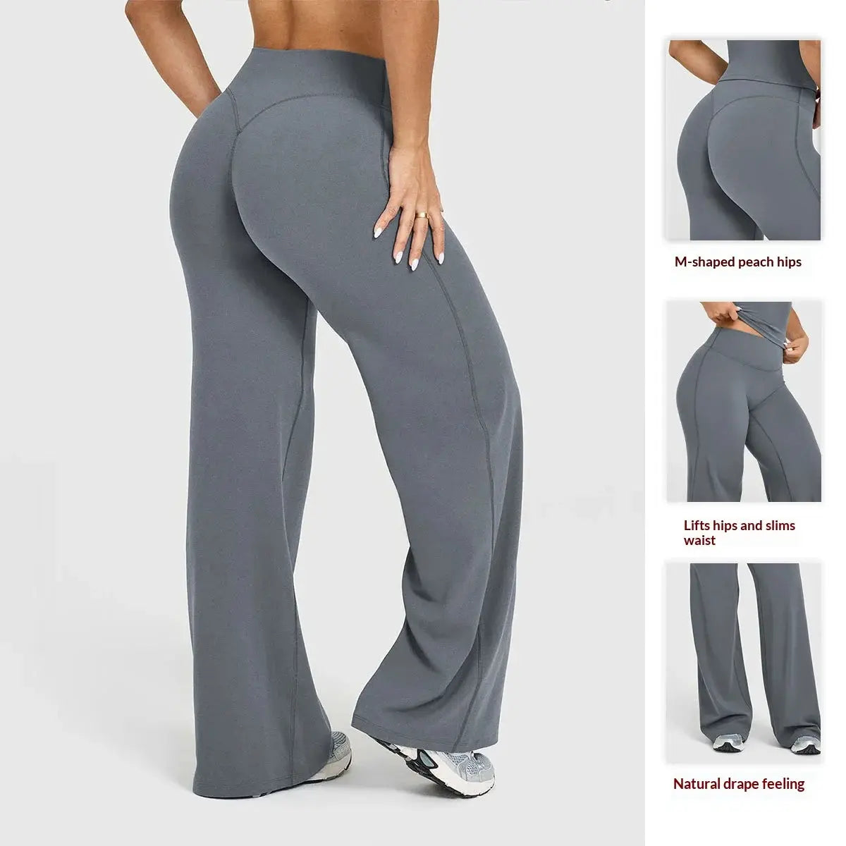 High Waisted Straight Leg Yoga Pants for Women, Naked Feeling Butt Lifting Loose Fit Workout Trousers, Slimming Gym Pants luxecrown.co.uk