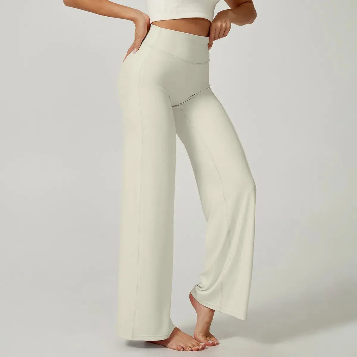 High Waisted Straight Leg Yoga Pants for Women, Naked Feeling Butt Lifting Loose Fit Workout Trousers, Slimming Gym Pants luxecrown.co.uk