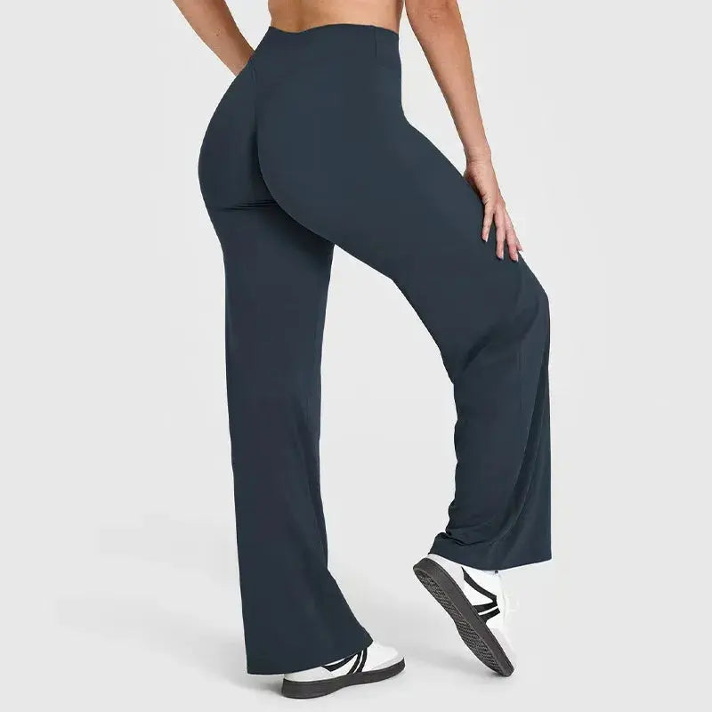 High Waisted Straight Leg Yoga Pants for Women, Naked Feeling Butt Lifting Loose Fit Workout Trousers, Slimming Gym Pants luxecrown.co.uk