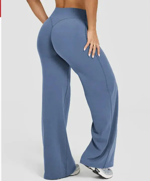 High Waisted Straight Leg Yoga Pants for Women, Naked Feeling Butt Lifting Loose Fit Workout Trousers, Slimming Gym Pants luxecrown.co.uk