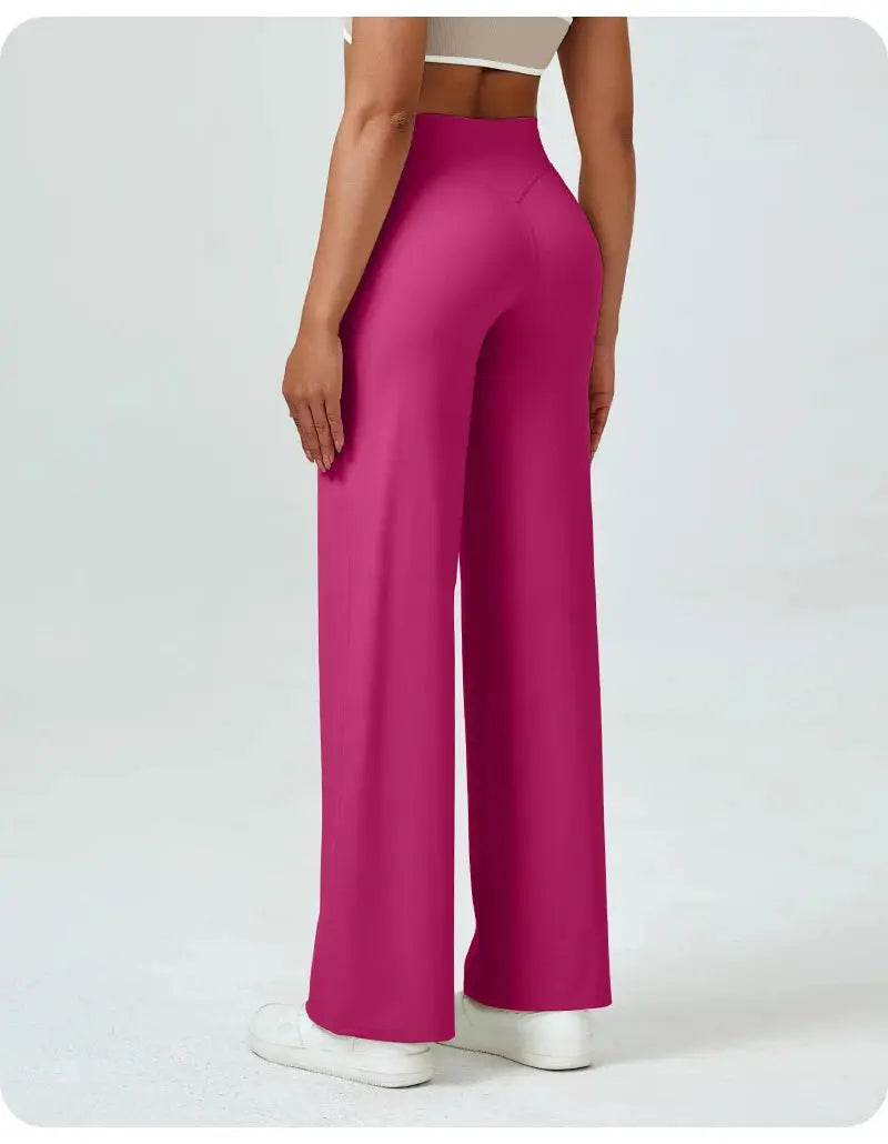 High Waisted Straight Leg Yoga Pants for Women, Naked Feeling Butt Lifting Loose Fit Workout Trousers, Slimming Gym Pants luxecrown.co.uk