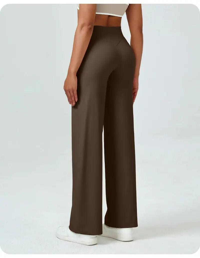 High Waisted Straight Leg Yoga Pants for Women, Naked Feeling Butt Lifting Loose Fit Workout Trousers, Slimming Gym Pants luxecrown.co.uk