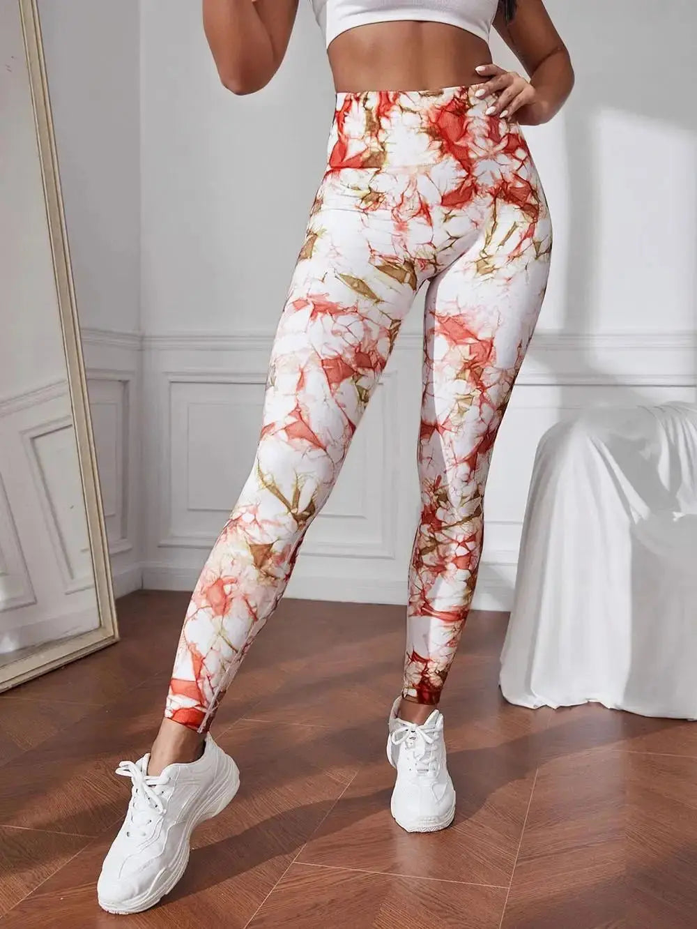 Hip Liftting Seamless Fitness Yoga Leggings Tie Dye Exercise Tights For Women Tummy Control High Waist Workout Pants luxecrown.co.uk