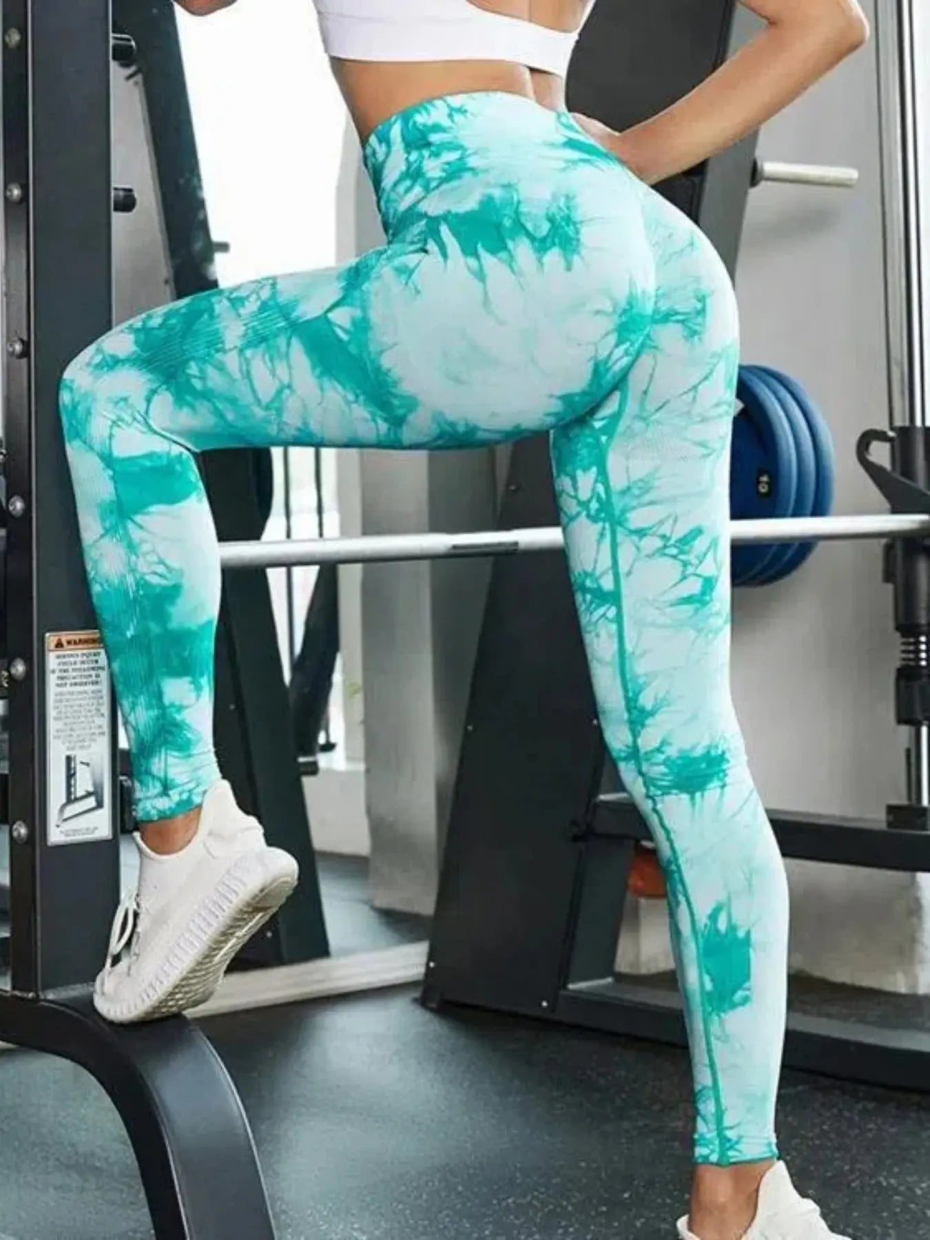 Hip Liftting Seamless Fitness Yoga Leggings Tie Dye Exercise Tights For Women Tummy Control High Waist Workout Pants luxecrown.co.uk