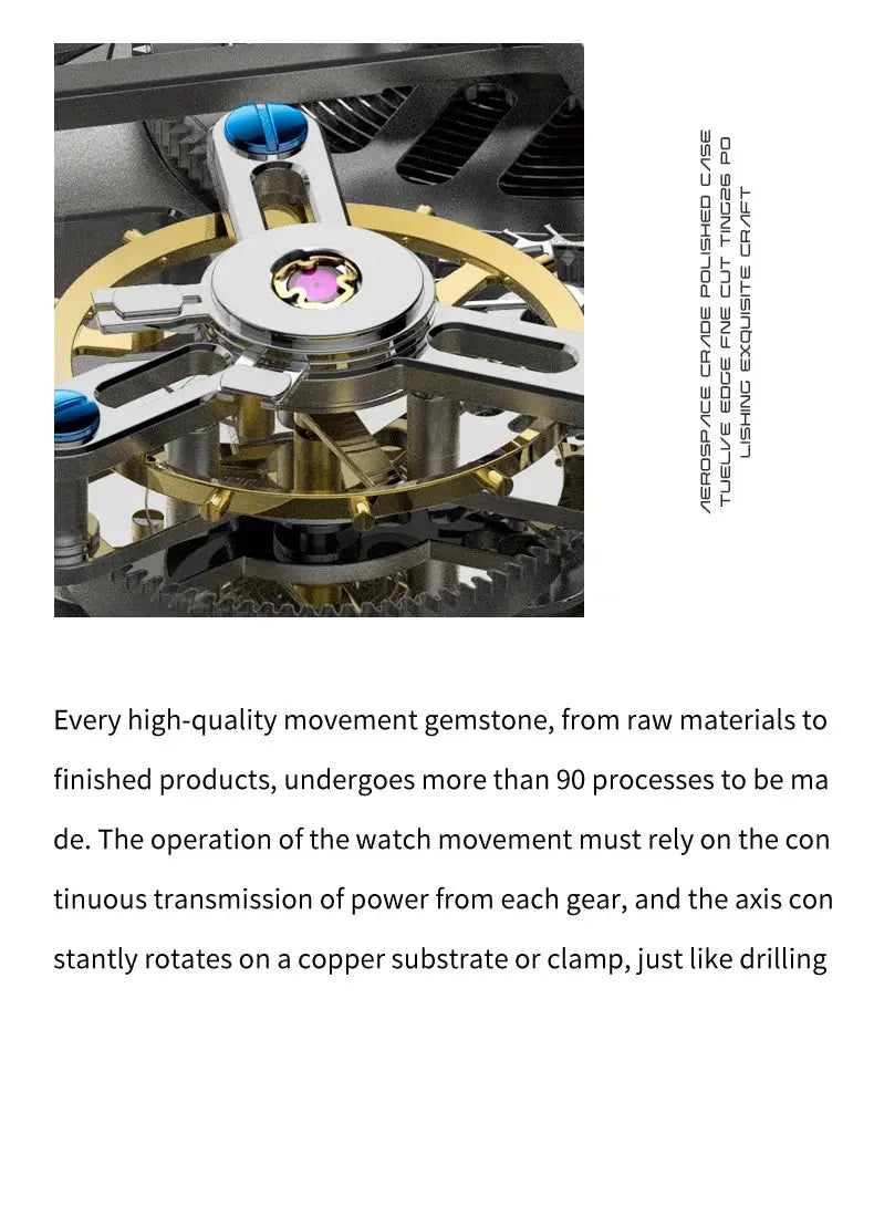 IDEAL KNIGHT Top Brand Luxruy Mens Watch Advanced Tourbillon Automatic Mechanical Watch Waterproof Luminous Dual Region Time luxecrown.co.uk