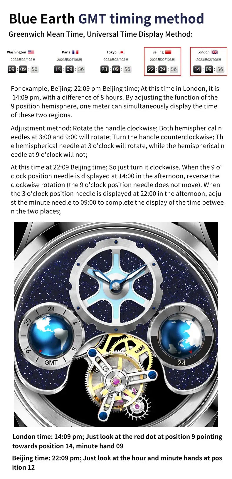 IDEAL KNIGHT Top Brand Luxruy Mens Watch Advanced Tourbillon Automatic Mechanical Watch Waterproof Luminous Dual Region Time luxecrown.co.uk