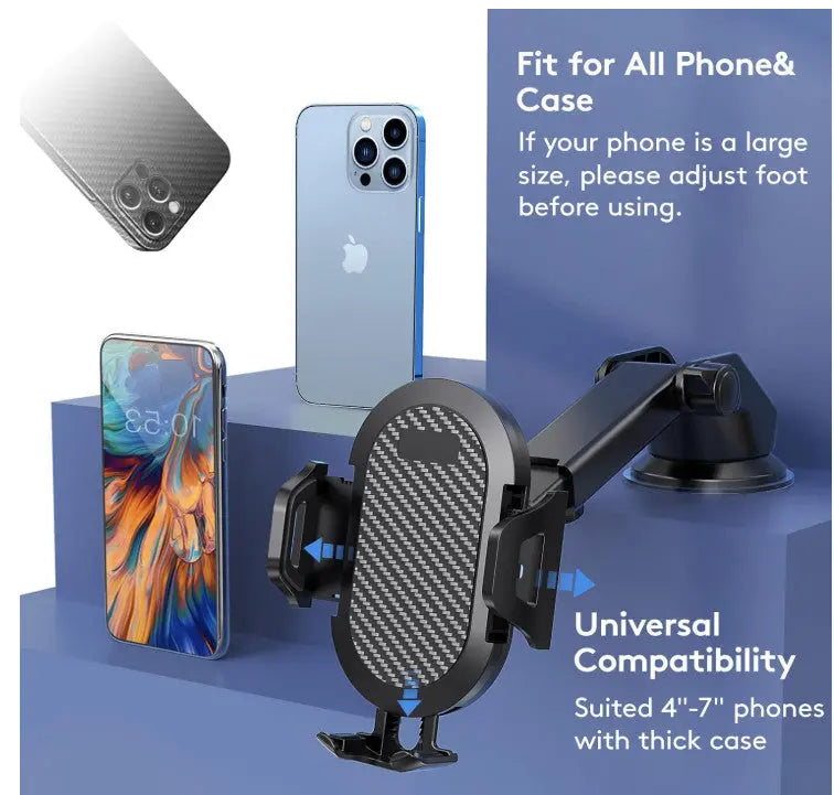In Car Phone Universal Holder 360 Rotatable Car Mobile Phone Suction Mount luxecrown