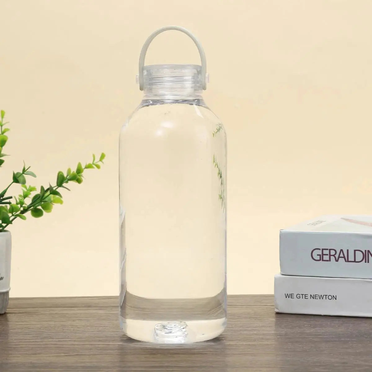 Instagram style portable cap silicone rope plastic water bottle with simple text, portable water cup with large capacity, artist - Streetsharks