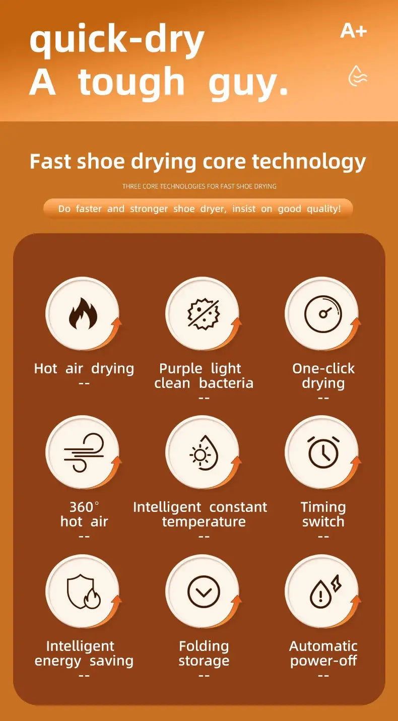 Intelligent Timer Shoe Dryer Telescopic Adjustable Dryer Quick Drying Deodorizing Sterilizing Shoe Dryer luxecrown.co.uk