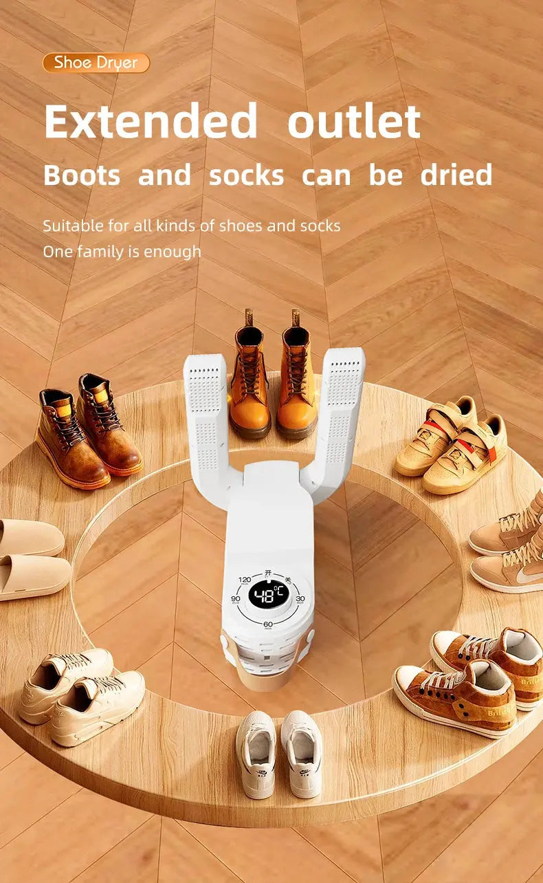 Intelligent Timer Shoe Dryer Telescopic Adjustable Dryer Quick Drying Deodorizing Sterilizing Shoe Dryer luxecrown.co.uk