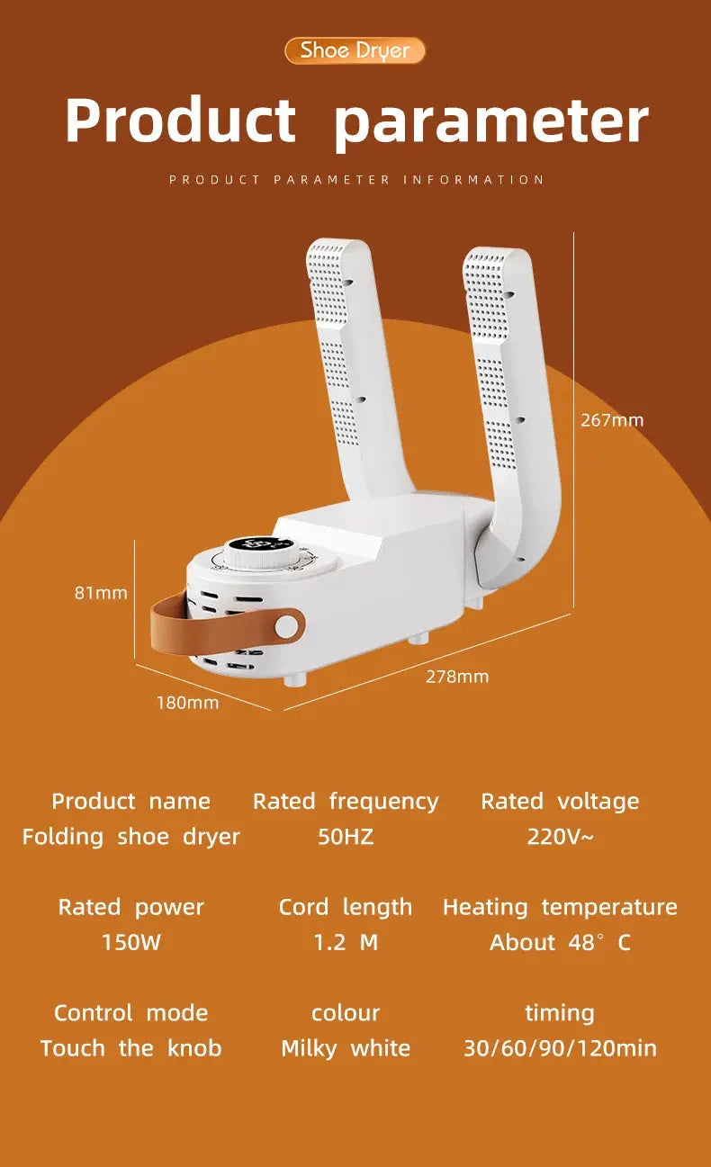 Intelligent Timer Shoe Dryer Telescopic Adjustable Dryer Quick Drying Deodorizing Sterilizing Shoe Dryer luxecrown.co.uk