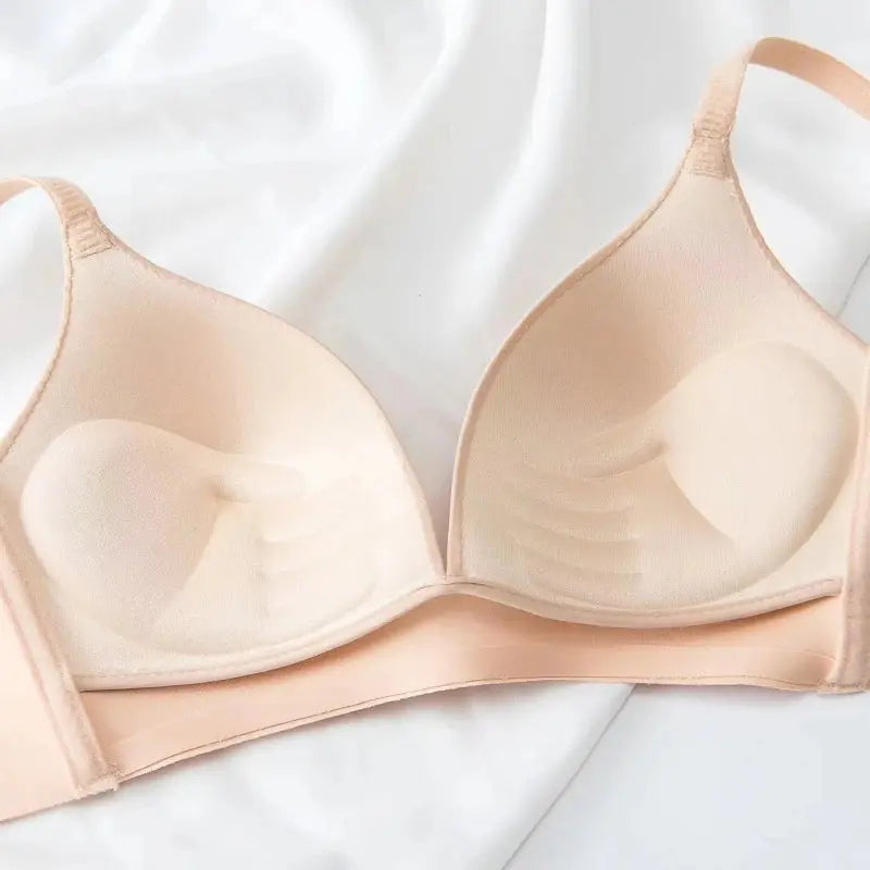 Japanese Style Seamless Push Up Bra Comfort Wireless Underwear Women's No Steel Ring Bralette 3/4 Cup Glossy Bra Female Lingerie luxecrown.co.uk