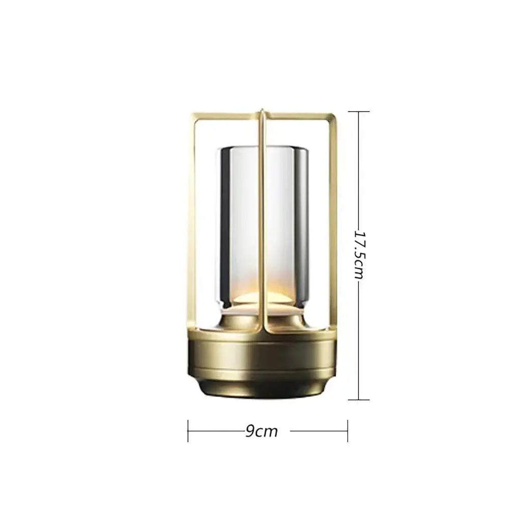 LED crystal table lamp Plastic Rechargeable touch night lamp Bedroom Bedside table lamp Restaurant decorative lamp luxecrown.co.uk