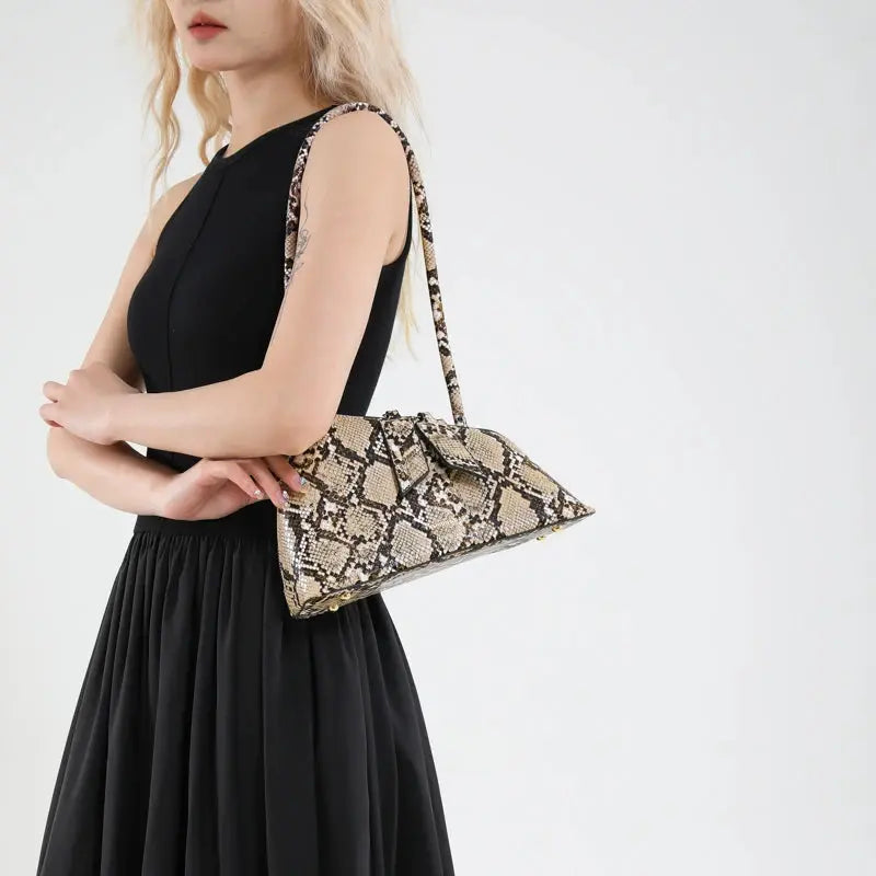 LEFTSIDE Pu Leather Underarm Bags for Women 2025 Korean Fashion Leopard Handbags and Purses Small Luxury Party Shoulder Bag Streetsharks