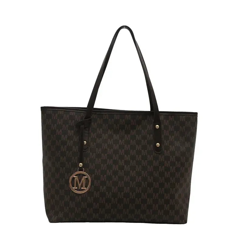 Letter Print Fashion Shoulder Bag Versatile Large Capacity Handbag Luxury Brand Bag Clutch Bag Retro Trend Commuter Tote Bag luxecrown.co.uk