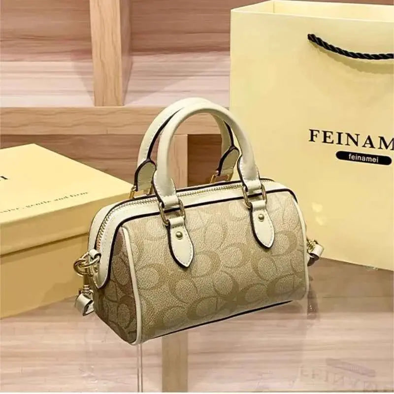 Light luxury brand Boston handbag women's 2026 autumn and winter new crossbody bag retro high-end single shoulder handbag