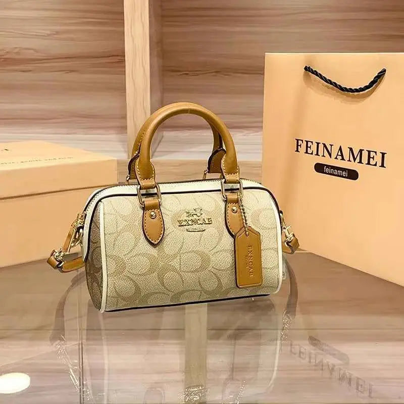 Light luxury brand Boston handbag women's 2026 autumn and winter new crossbody bag retro high-end single shoulder handbag