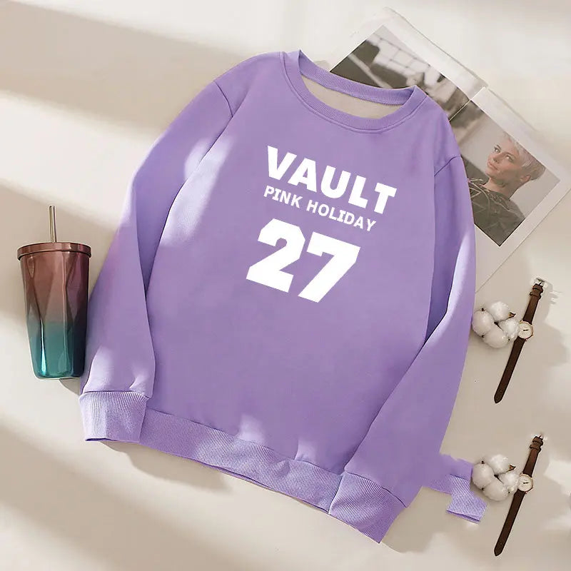 Long sleeve Plush T-shirt for female students in winter Streetsharks