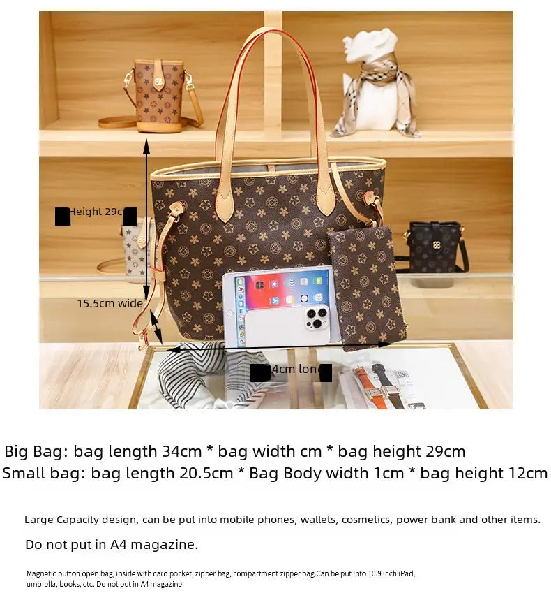 Love Sundaywomen's Fashionable Tote Bag 2023 New Large Capacity Vintage High-end Handbag Soft Top-handle Bag Streetsharks