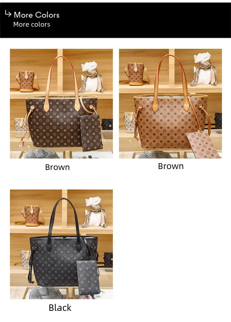 Love Sundaywomen's Fashionable Tote Bag 2023 New Large Capacity Vintage High-end Handbag Soft Top-handle Bag Streetsharks