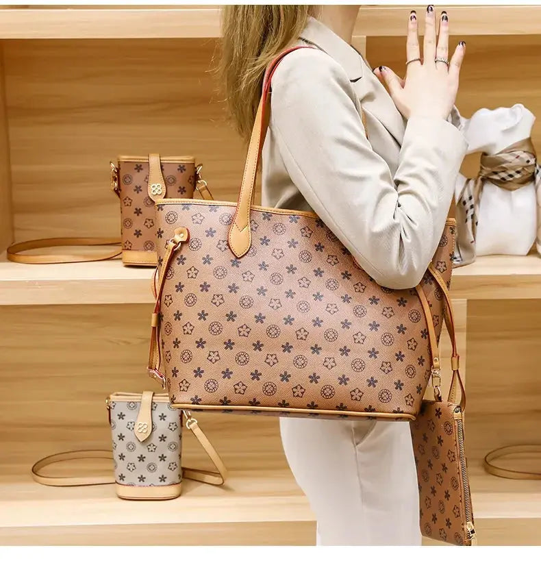 Love Sundaywomen's Fashionable Tote Bag 2023 New Large Capacity Vintage High-end Handbag Soft Top-handle Bag Streetsharks