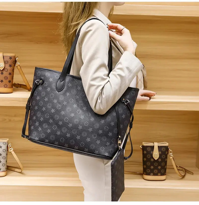 Love Sundaywomen's Fashionable Tote Bag 2023 New Large Capacity Vintage High-end Handbag Soft Top-handle Bag Streetsharks