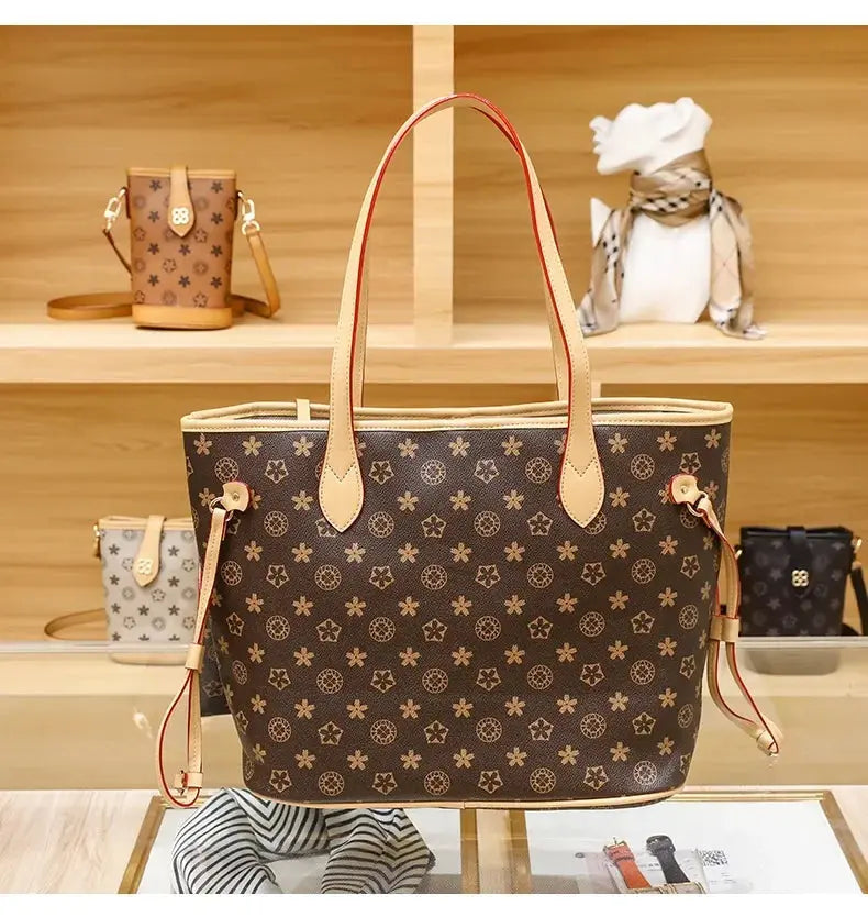 Love Sundaywomen's Fashionable Tote Bag 2023 New Large Capacity Vintage High-end Handbag Soft Top-handle Bag Streetsharks