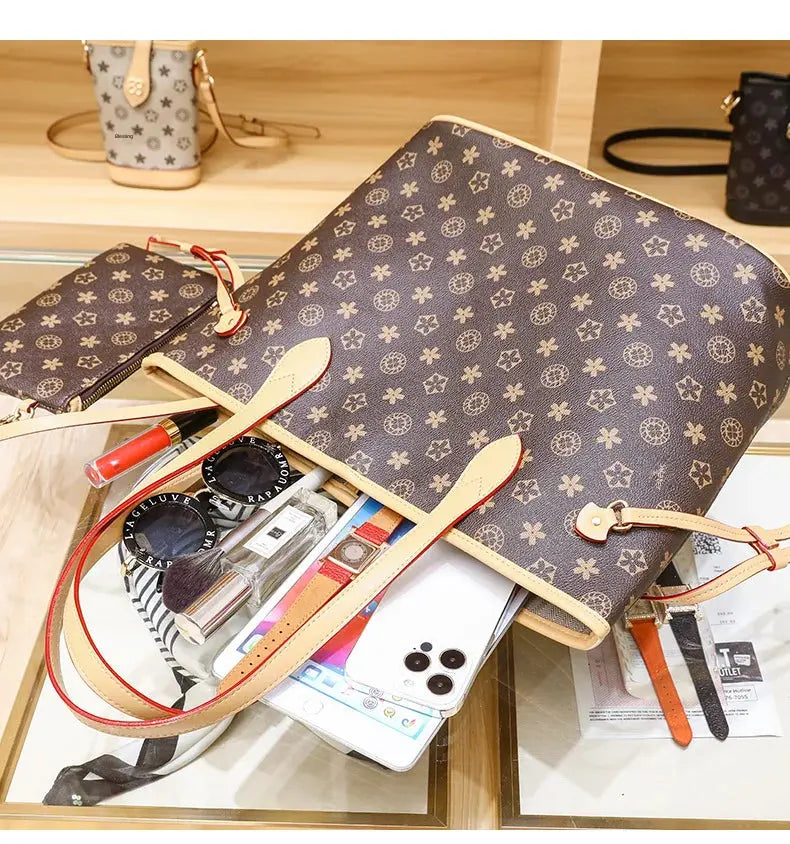 Love Sundaywomen's Fashionable Tote Bag 2023 New Large Capacity Vintage High-end Handbag Soft Top-handle Bag Streetsharks