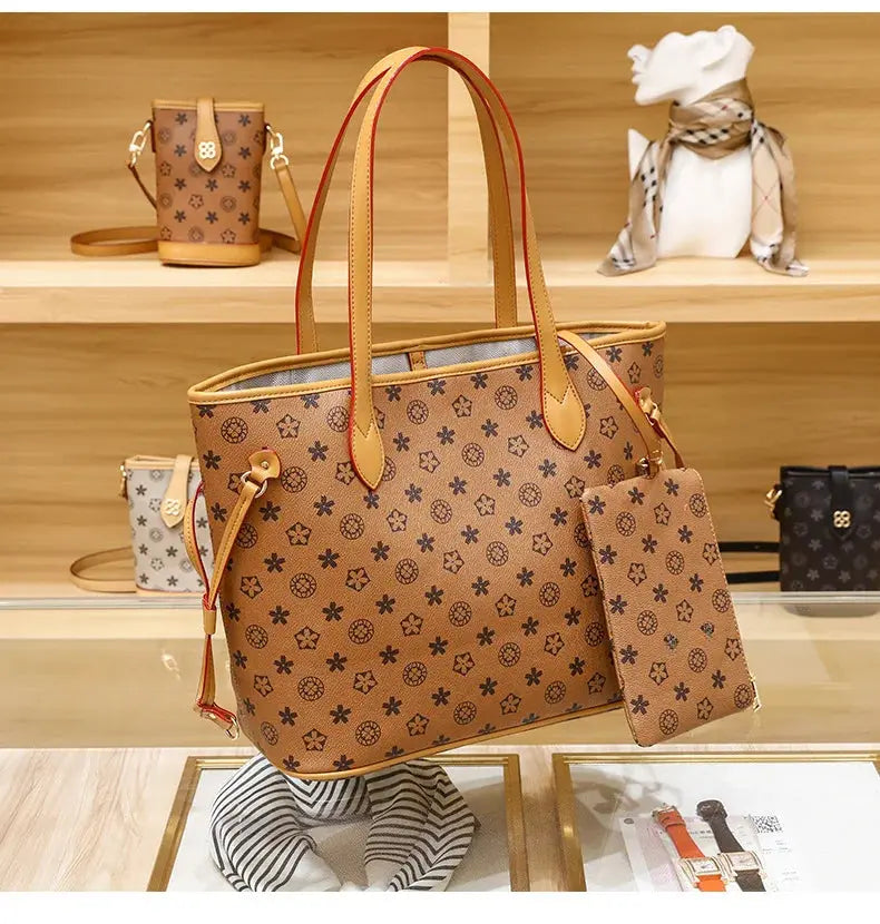 Love Sundaywomen's Fashionable Tote Bag 2023 New Large Capacity Vintage High-end Handbag Soft Top-handle Bag Streetsharks