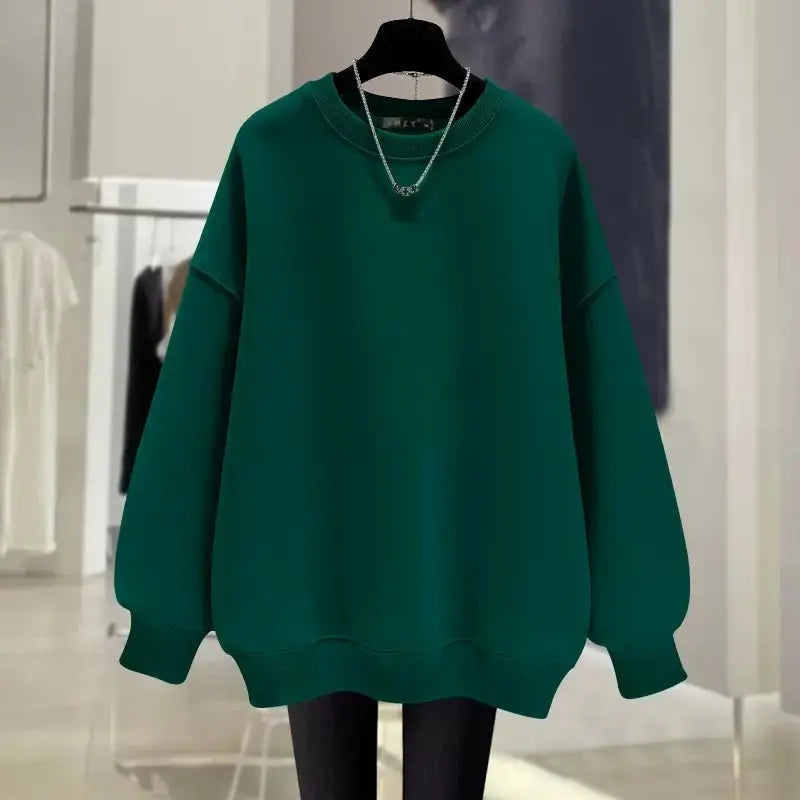 Luxury Brand Tiger Print Spring Autumn and Winter Fashion Loose Round Neck Pullover Sweater Women's Velvet Thicker Streetsharks