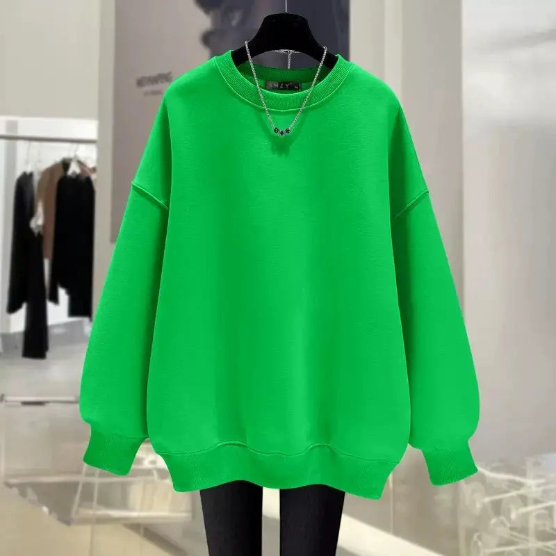 Luxury Brand Tiger Print Spring Autumn and Winter Fashion Loose Round Neck Pullover Sweater Women's Velvet Thicker Streetsharks