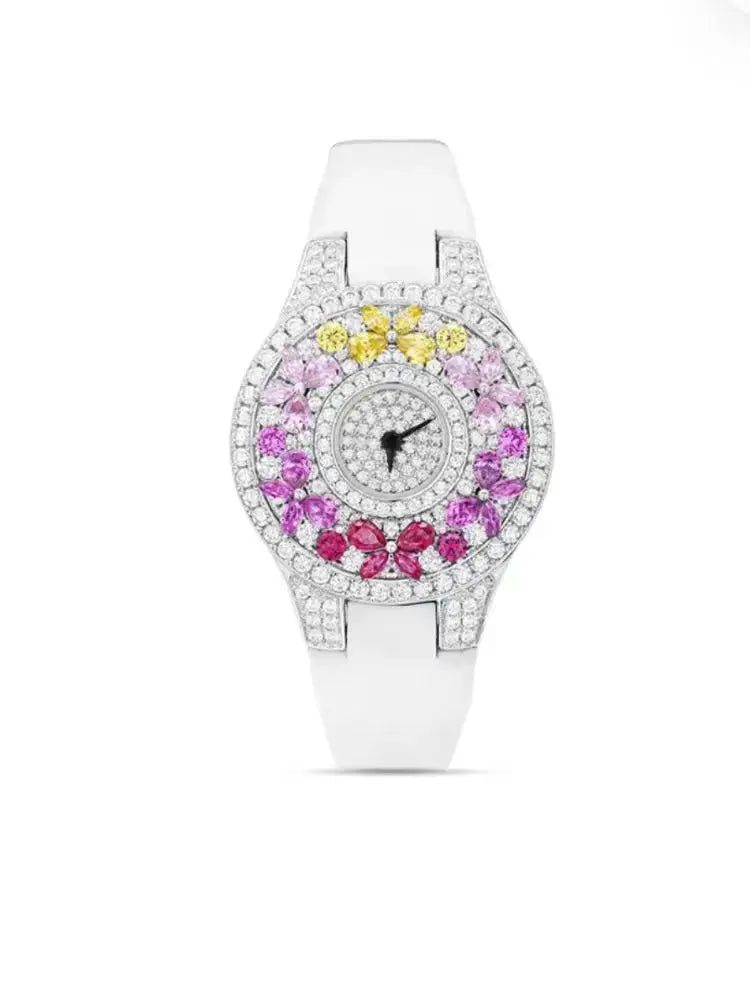Luxury Brand Woman Watch Qualities Diamond Emerald Watches Ladies Leather Brcalaet Elegant Montre Femme watch for women luxecrown.co.uk