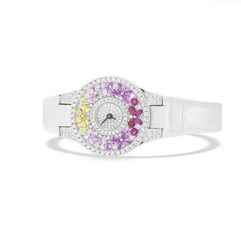 Luxury Brand Woman Watch Qualities Diamond Emerald Watches Ladies Leather Brcalaet Elegant Montre Femme watch for women luxecrown.co.uk