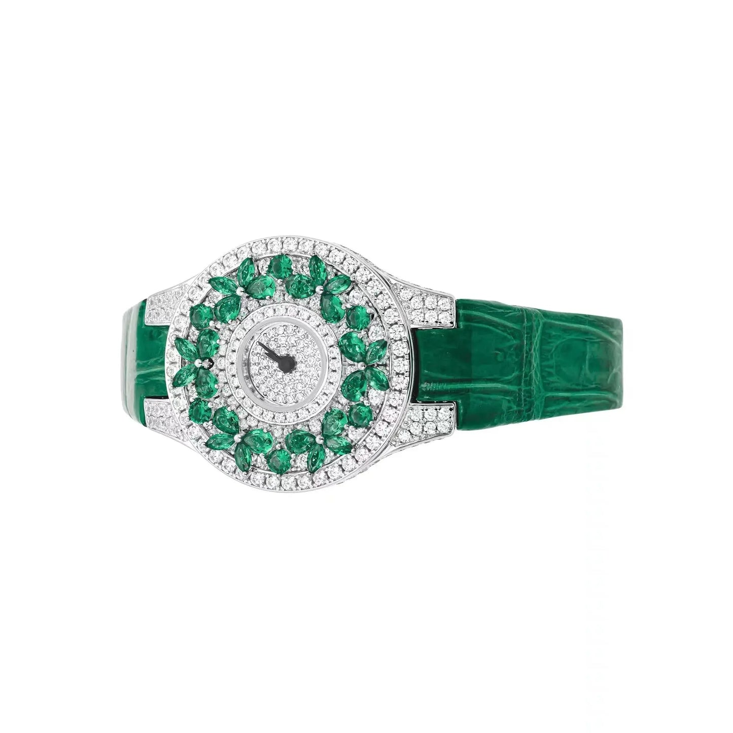 Luxury Brand Woman Watch Qualities Diamond Emerald Watches Ladies Leather Brcalaet Elegant Montre Femme watch for women luxecrown.co.uk