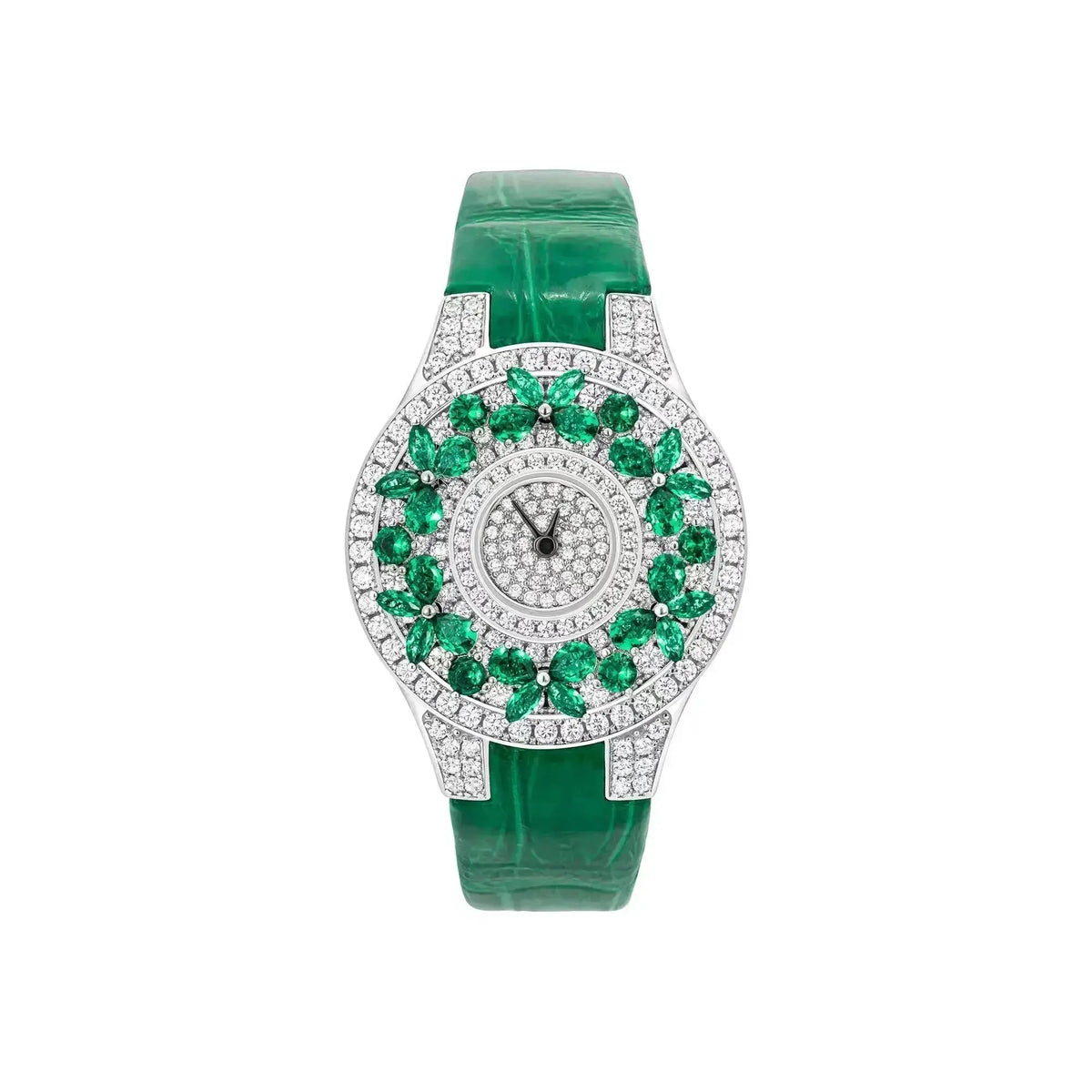 Luxury Brand Woman Watch Qualities Diamond Emerald Watches Ladies Leather Brcalaet Elegant Montre Femme watch for women luxecrown.co.uk