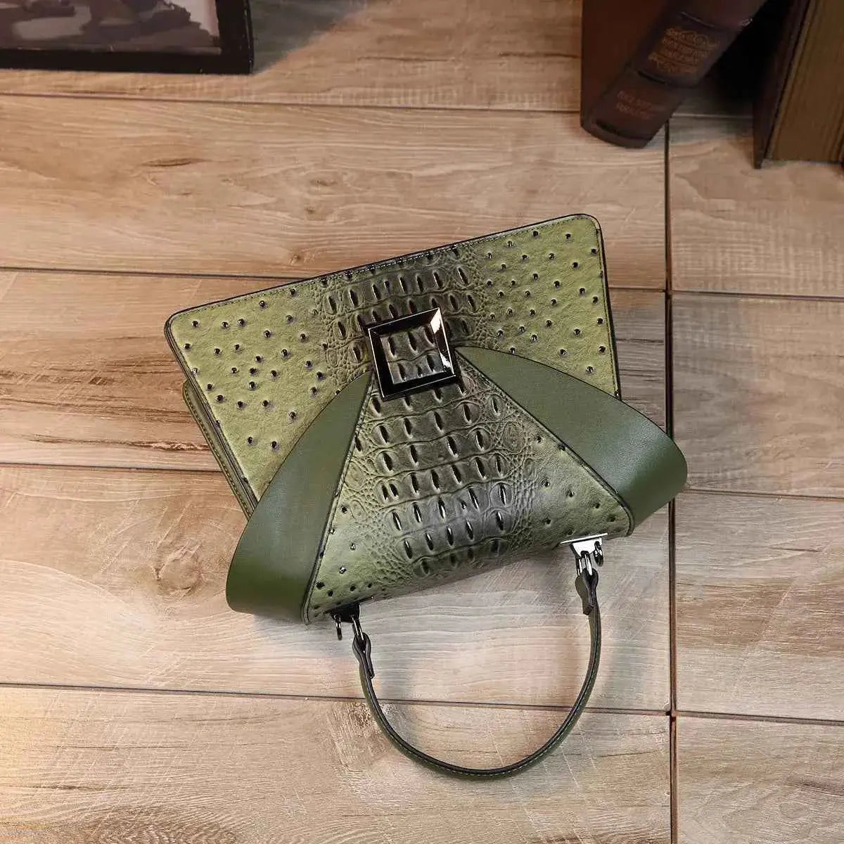 Luxury Designer Brand New Cowhide High Quality Crocodile Print Handbag Women's Fashion Single Shoulder Crossbody Bag Hot Sale