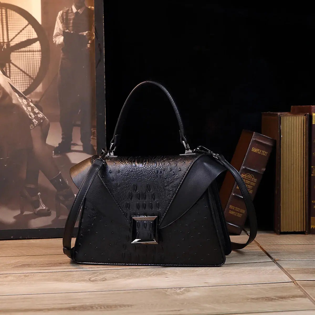 Luxury Designer Brand New Cowhide High Quality Crocodile Print Handbag Women's Fashion Single Shoulder Crossbody Bag Hot Sale luxecrown.co.uk