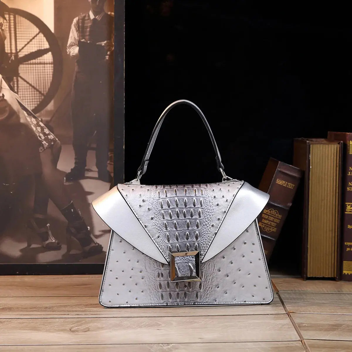 Luxury Designer Brand New Cowhide High Quality Crocodile Print Handbag Women's Fashion Single Shoulder Crossbody Bag Hot Sale luxecrown.co.uk