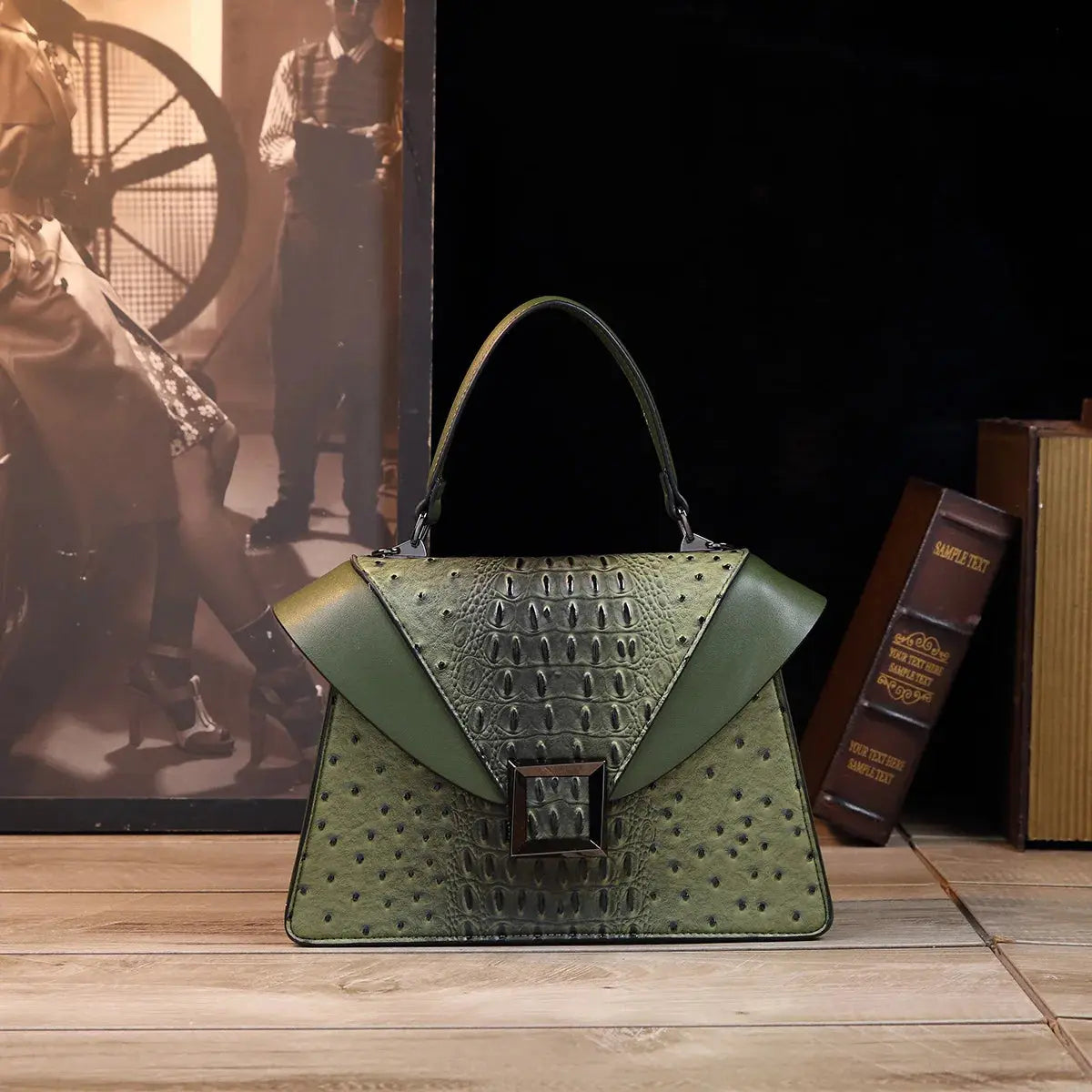 Luxury Designer Brand New Cowhide High Quality Crocodile Print Handbag Women's Fashion Single Shoulder Crossbody Bag Hot Sale luxecrown.co.uk