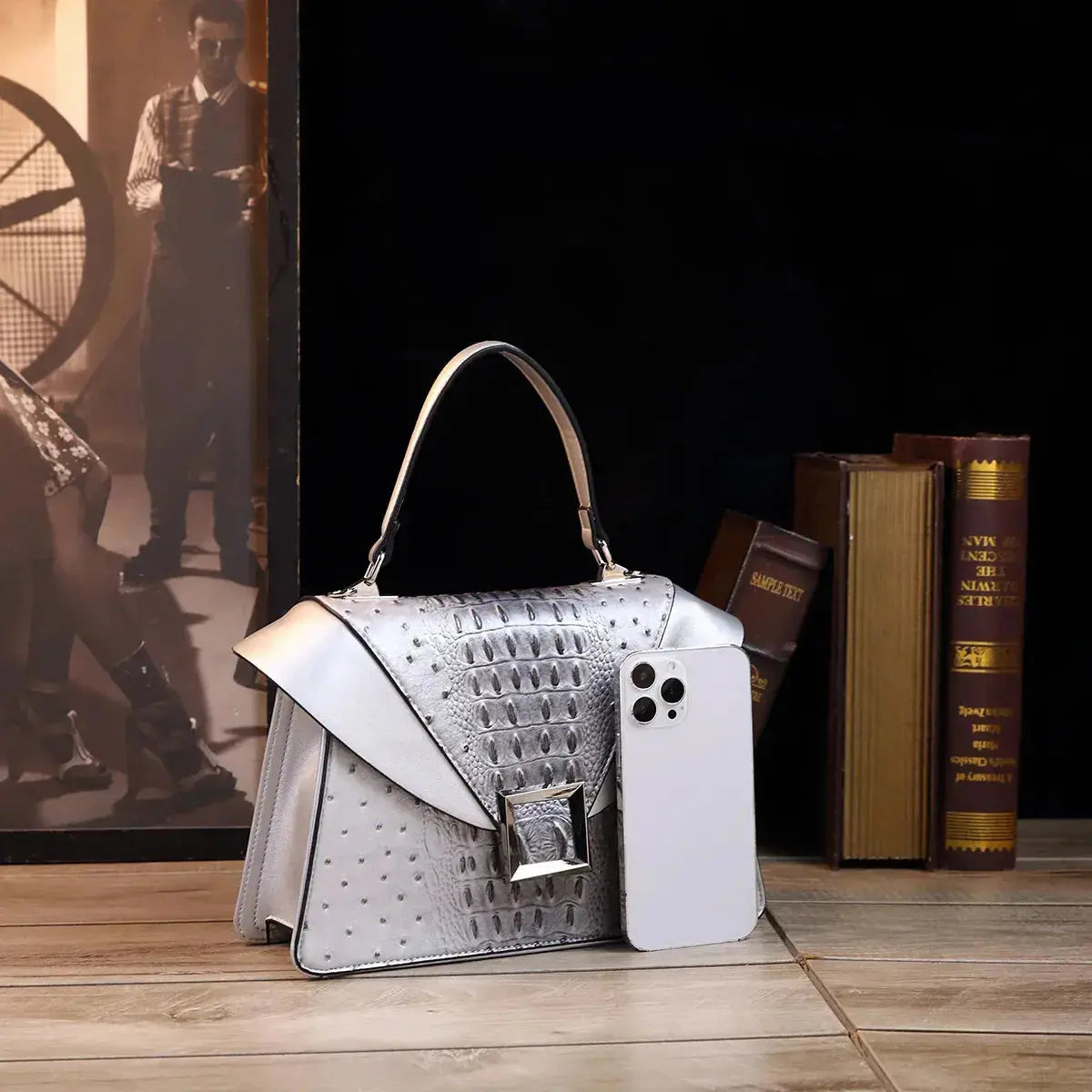 Luxury Designer Brand New Cowhide High Quality Crocodile Print Handbag Women's Fashion Single Shoulder Crossbody Bag Hot Sale luxecrown.co.uk