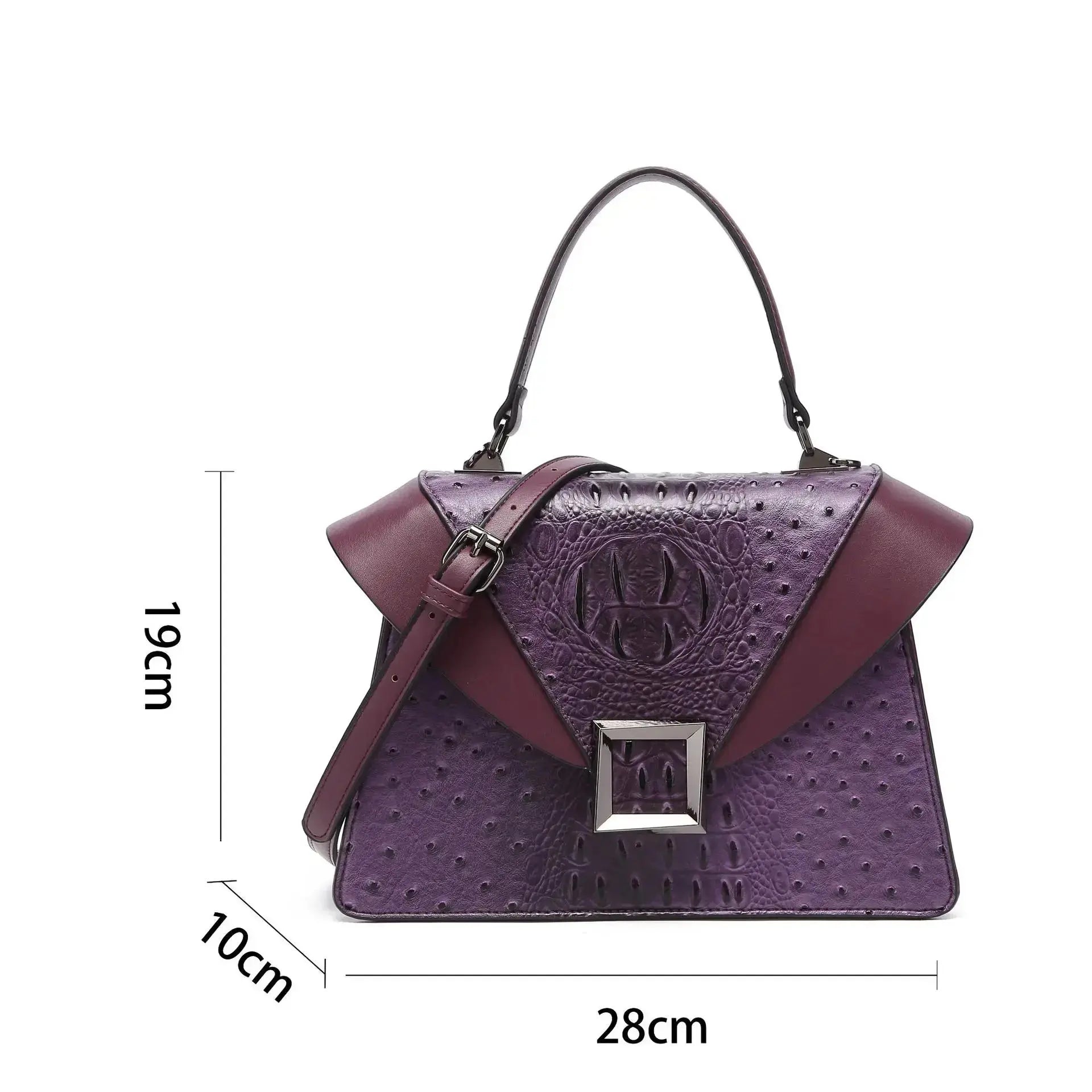 Luxury Designer Brand New Cowhide High Quality Crocodile Print Handbag Women's Fashion Single Shoulder Crossbody Bag Hot Sale luxecrown.co.uk