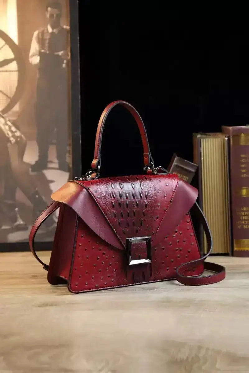 Luxury Designer Brand New Cowhide High Quality Crocodile Print Handbag Women's Fashion Single Shoulder Crossbody Bag Hot Sale luxecrown.co.uk
