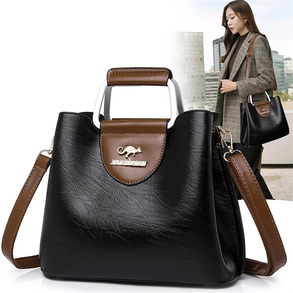 Luxury Designer Handbag Purses for Women 2026 Female Oil Leather Branded Shoulder Crossbody Messenger Tote Bag Small Fashion Sac Streetsharks