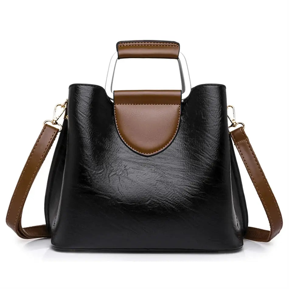 Luxury Designer Handbag Purses for Women 2026 Female Oil Leather Branded Shoulder Crossbody Messenger Tote Bag Small Fashion Sac Streetsharks