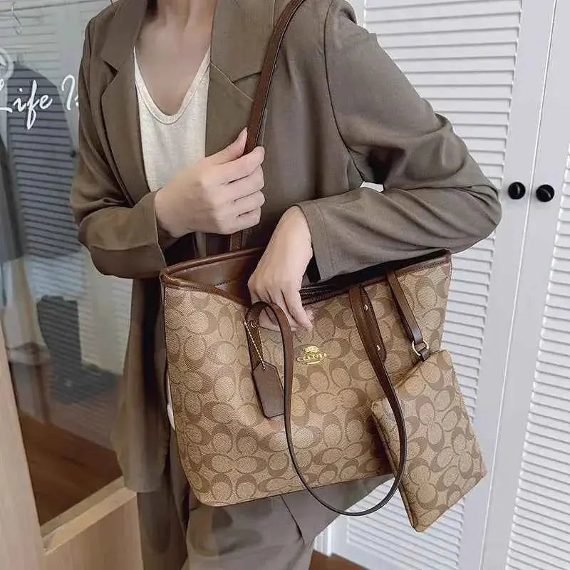 Luxury Designer Women'S One Shoulder Handbag Printed Vintage Paris Fashion Tote Bags Large -Capacity Portable Bag Cluch Bag Purs