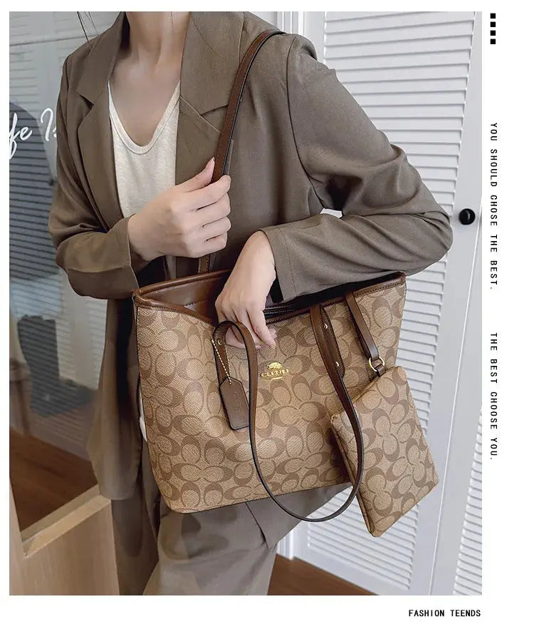 Luxury Designer Women'S One Shoulder Handbag Printed Vintage Paris Fashion Tote Bags Large -Capacity Portable Bag Cluch Bag Purs luxecrown.co.uk