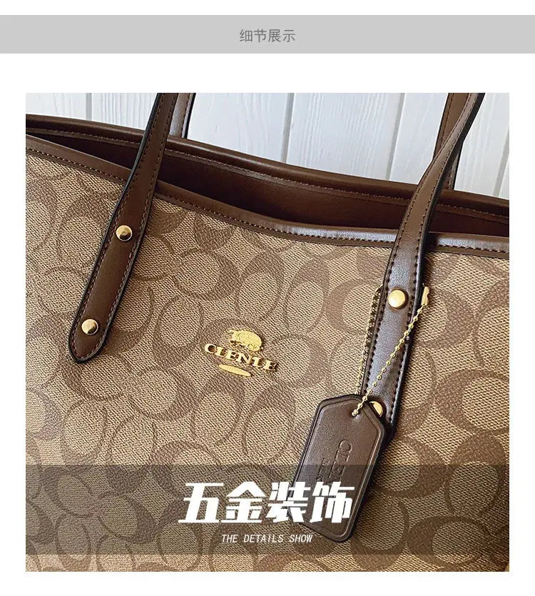Luxury Designer Women'S One Shoulder Handbag Printed Vintage Paris Fashion Tote Bags Large -Capacity Portable Bag Cluch Bag Purs luxecrown.co.uk