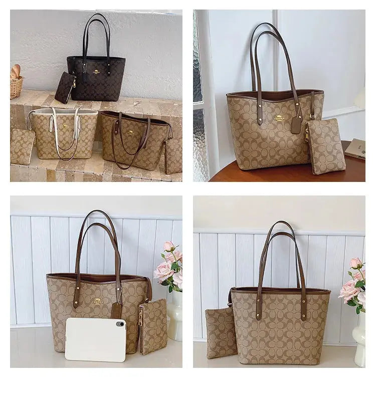 Luxury Designer Women'S One Shoulder Handbag Printed Vintage Paris Fashion Tote Bags Large -Capacity Portable Bag Cluch Bag Purs luxecrown.co.uk